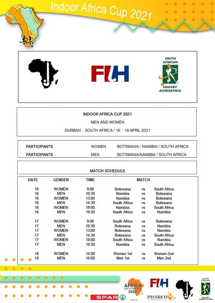 Indoor Africa Cup 2021 Fixtures