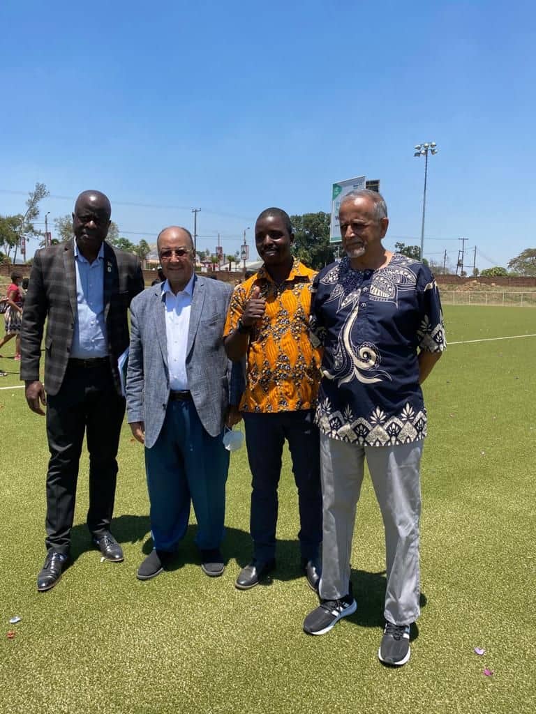 Minister of Youth & Sports Ulemu Msungama and the African Hockey Federation President & FIH EB member Seif Ahmed